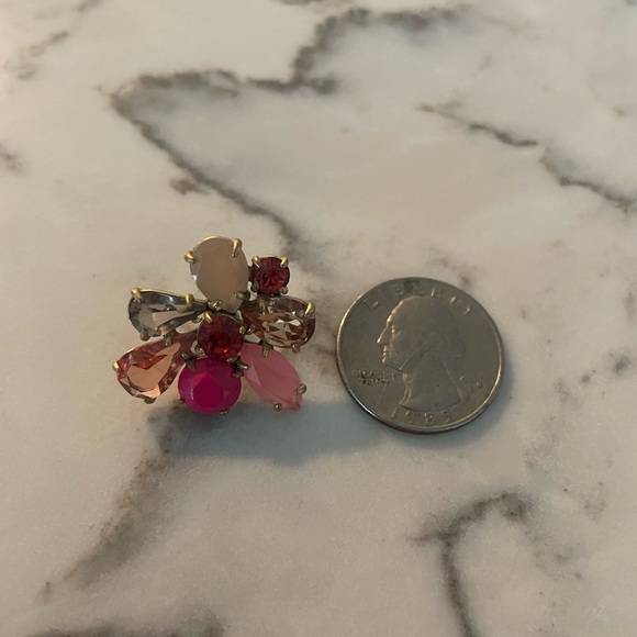 J. Crew Pink Stone Staple Earring - Picture 4 of 4